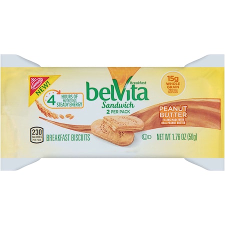 Belvita Belvita Cookies Peanut Butter 1.76 oz. Bar, PK64 04068